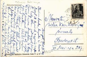 1944 Máramarossziget, Sighetu Marmatiei; Tűzoltó laktanya, Gordán Gyula üzlete, utca / fire brigade ...