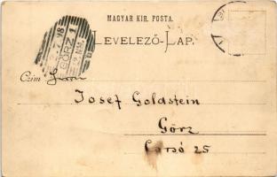 1898 (Vorläufer) Budapest VIII. Kerepesi út (Rákóczi út), Szikszay Ferenc üzlete, biztosító részvény...