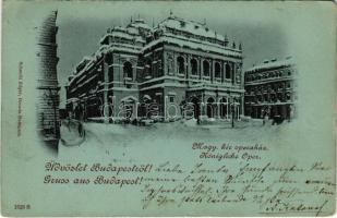 1904 Budapest VI. Magy. kir. operaház télen (EK)