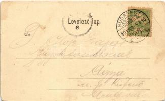 1904 Budapest VIII. Múzeum körút és Nemzeti Múzeum. Art Nouveau (fa)