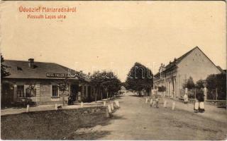 Máriaradna, Mária-Radna, Radna (Lippa, Lipova); Kossuth Lajos utca, Hotel Faller szálloda a Motoroshoz. W.L. (?) 3020. Csauscher József kiadása / street view, hotel (EK)