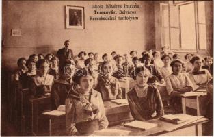 Temesvár, Timisoara; Iskolanővérek Intézete, kereskedelmi tanfolyam, belső / Catholic boarding school, trade class, interior