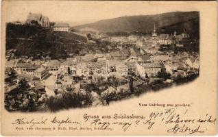 1900 Segesvár, Schässburg, Sighisoara; Vom Galtberg aus gesehen / látkép / general view. Verl. von Hermann G. Roth Phot. Atelier (EB)