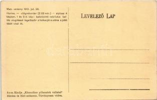 1913 július 28. MAC (Magyar Atlétikai Club) verseny, Horine (világrekorder) stílusa. 1. és 2. kép: b...