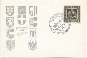 1936 Olympischer Fackellauf in Österreich Weihestunde Wien Heldenplatz / Olimpiai fáklyaváltó Ausztr...