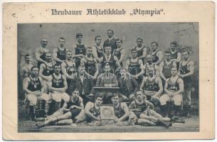1910 Neubauer Athletikklub Olympia / Austrian athletics club / osztrák atlétikai klub, sportolók (apró lyukak / tiny pinholes)