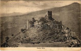 1922 Magyarléta, Liteni; Léta (Geczy, Géczi) vára. Schuster Emil kiadása / cetatea / castle ruins (fl)