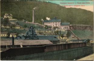 1911 Anina, Stájerlakanina, Stájerlak, Steierdorf; Ronna akna a vasgyártól nézve. Hollschütz / mine, iron works, factory (EK)