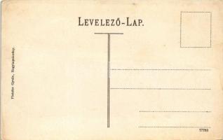 Nagytapolcsány, Topolcany, Topolcian; mozaiklap: Kir. Járásbíróság, Kossuth Lajos utca, Vasútállomás...