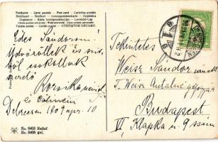 1909 Boldog húsvéti ünnepeket! Kakas úr / Easter greeting, Mr. Rooster. litho (gyűrődések / creases)