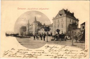 1901 Temesvár, Timisoara; Józsefvárosi pályaudvar, vasútállomás. Polatsek kiadása / Iosefin railway station