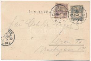 1900 Temesvár, Timisoara; Losonczy tér, szerb templom, piac, Bruck S. üzlete / market square, Serbia...