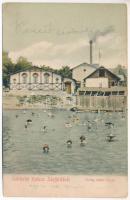 1906 Kolozs, Kolozs-sósfürdő, Kolozsfürdő, Cojocna; hideg tükör fürdő / spa, bathers (fl)