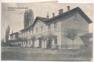 1917 Érmihályfalva, Valea lui Mihai; vasútállomás, pályaudvar / railway station (EK)