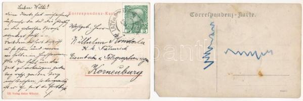 Lazy i. Schlesien (Jasienica), Posta, Skola, Jama, Sklep / Postamt, Schule, Neuschacht, Geschäft / p...