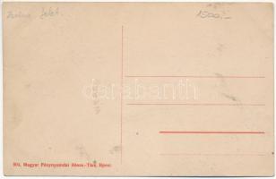 Kiszucaújhely, Kysucké Nové Mesto; Fő tér, Braun Adolf vendéglője, Zsolnai Hitelbank fiókja, Sch. Ár...