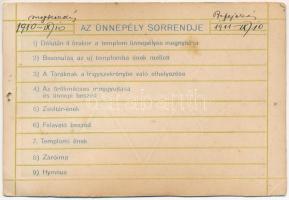 1911 Nagyszentmiklós, Sannicolau Mare; izraelita templom, zsinagóga (1960-as években lebontották). T...