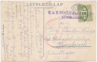 1905 Ada Kaleh, vár török gyerekekkel / castle with Turkish children + "K.u.K. DONAU-FLOTTILLEN...