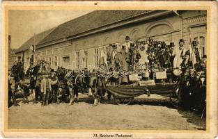 Nagyszeben, Hermannstadt, Sibiu; Első Virág Karnevál, XI. Kusicser Parlament lovas szekere / Blumentag Festwagen / flower carnival carriage (non PC) (fl)