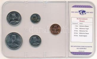 Brunei 2005-2008. 1S-50S (5xklf) "A világ pénzei" forgalmi összeállítás fóliatokban, német...