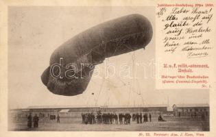 K u K Militär Luftschiff Unfall Foto AK