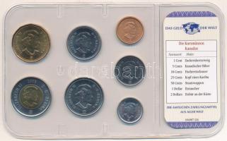 Kanada 2007-2009. 1c-2D (7xklf) "A világ pénzei" forgalmi összeállítás fóliatokban, német ...