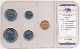 Malajzia 2005-2008. 1S-50S (5xklf) "A világ pénzei" forgalmi összeállítás fóliatokban, ném...