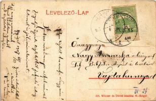 1907 Máramarossziget, Sighetu Marmatiei; Fő tér, piac, Az Angol Bolt. Wizner és Dávid kiadása / mark...