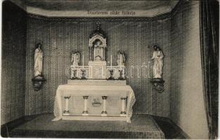 Kolozsvár, Cluj; Marianum római katolikus tan- és nevelőintézet, díszterem oltárfülkéje. Joánovics Testv. cs. és kir. udvari fényképészek / boarding school, interior, altar (EK)