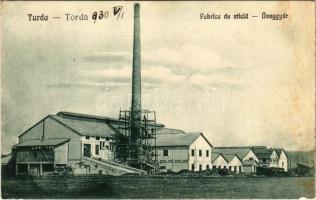 1930 Torda, Turda; Üveggyár. Füssy József kiadása / Fabrica de sticla / glass factory (EK)