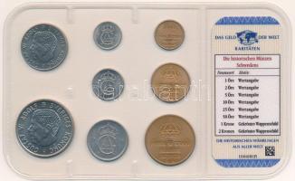 Svédország 1964-1973. 1ö-2K (8xklf) "A világ pénzei" forgalmi összeállítás fóliatokban, né...