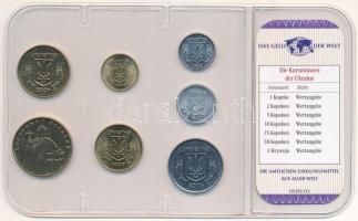 Ukrajna 1992-2008. 1k-1H (7xklf) "A világ pénzei" forgalmi összeállítás fóliatokban, német...