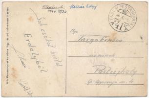 1940 Marossárpatak, Glodeni, Scharpendorf; utca, körjegyzőség, fogyasztási szövetkezet üzlete és saj...