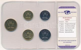 Zambia 1992. 25n-10K (5xklf) "A világ pénzei" forgalmi összeállítás fóliatokban, német nye...