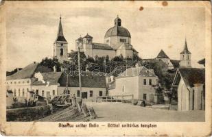 1940 Bölön, Belin, Böllen, Blumendorf; Unitárius templom / Biserica unitar / Unitarian church (EB) + "TÁBORI POSTAHIVATAL A 41 A"