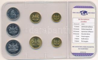 Lesotho 1998. 5l-5M (7xklf) "A világ pénzei" forgalmi összeállítás fóliatokban T:UNC
Leso...