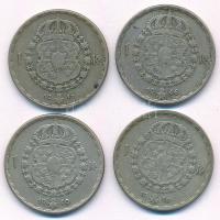 Svédország 1942G 1K Ag "V. Gusztáv" + 1946TS 1K Ag "V. Gusztáv" + 1949TS 1K Ag &...