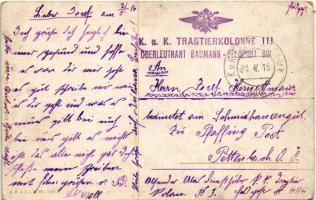 1916 Das Ständchen. A.R. & C. i. B. No. 766/4. s: Arthur Thiele + "K.u.k. TRAGTIERKOLONNE I...