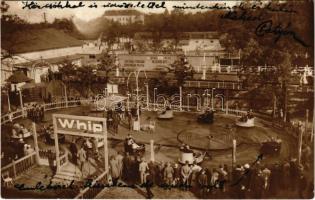 1929 Budapest XIV. Városliget, Angol Park, Whip dodzsem, Autózás a vízen