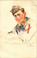 1933 Norvég cserkész. Kiadja a Magyar Cserkészszövetség / Norwegian Boy Scout. Boy Scouts International Bureau s: Márton L. + GÖDÖLLŐ IV. JAMBOREE So. Stpl. (EB)