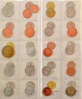 "A világ pénzei" 62 különböző ország 101db érméje osztott berakólapokon, országok szerint ...
