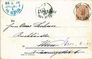 1899 (Vorläufer) Bund der Deutschen in Böhmen. Art Nouveau, litho s: W. Schultz