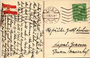 1914 SMS Sankt Georg az Osztrák-Magyar Haditengerészet páncélos cirkálója / K.u.K. Kriegsmarine / Au...