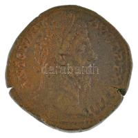 Római Birodalom / Róma / Marcus Aurelius 169-170. Sestertius bronz (21,51g) T:F patina, rep. Roman Empire / Rome / Marcus Aurelius 169-170. Sestertius bronze M ANTONINVS AVG TR P XXIIII / S[ALVTI] AVG [COS I]II - S-C (21,51g) C:F patina, crack RIC III 979