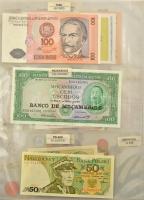 Vegyes, különböző országokból származó külföldi bankjegy (15db) és érme (24db) tétel "Münzen un...