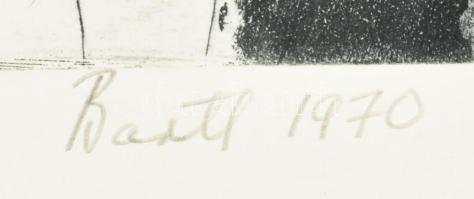 Bartl József (1932-2013): Női akt (cím nélkül), 1970. Akvatinta, papír, jelzett, számozott (3/4). Mi...