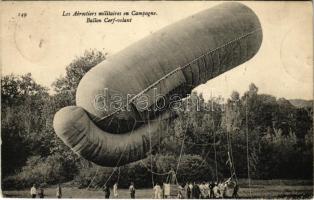 1908 Les Aérostiers militaires en Campagne. Ballon Cerf-volant / French military, kite balloon (EK)