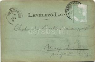 1899 (Vorläufer) Kolozsvár, Cluj; A leendő Mátyás király szobor este. Ferencz és társa fényképészeti...