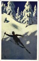 Téli sport, síelés / Winter sport, skiing. B.K.W.I. 519-1. s: Otto Barth