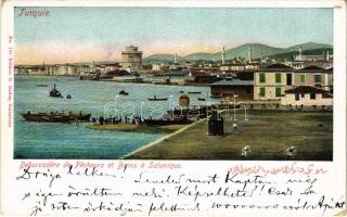 Thessaloniki, Saloniki, Salonica, Salonique; Debarcadere de Pecheurs et Bains / fishermens landing and baths (EK)